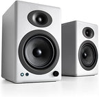 Audioengine A5+ Wireless Bookshelf Speakers with DS2 Speaker Stands (White)