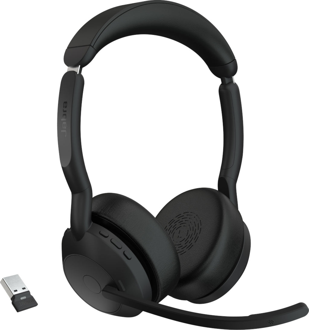 Jabra Evolve2 55 MS Stereo USB-C Bluetooth Headset with Charging Station