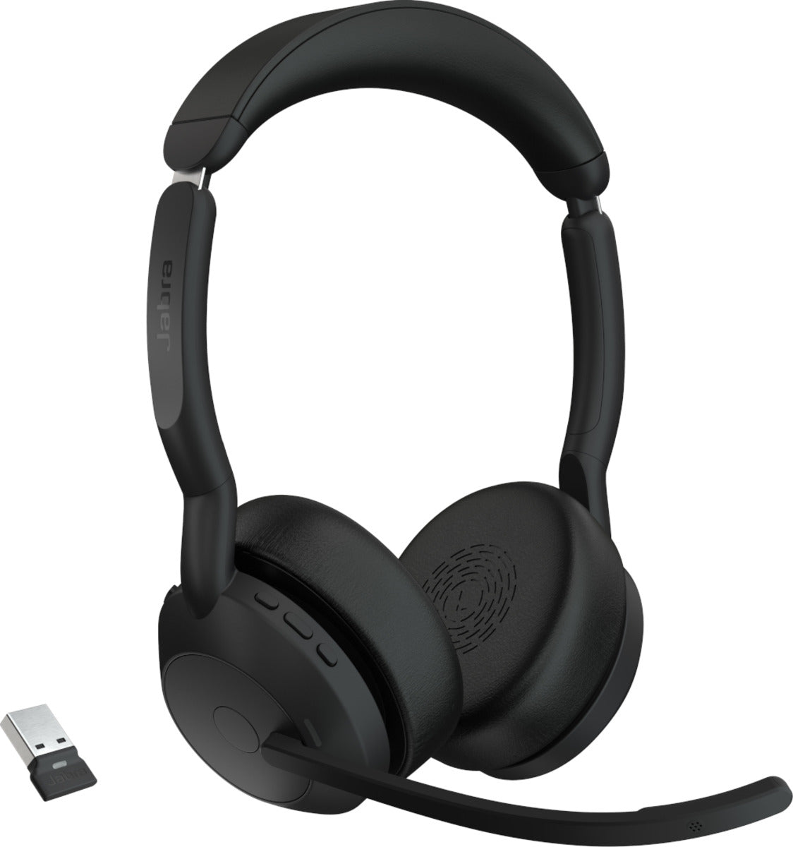 Jabra Evolve2 55 MS Stereo USB-C Bluetooth Headset with Charging Station