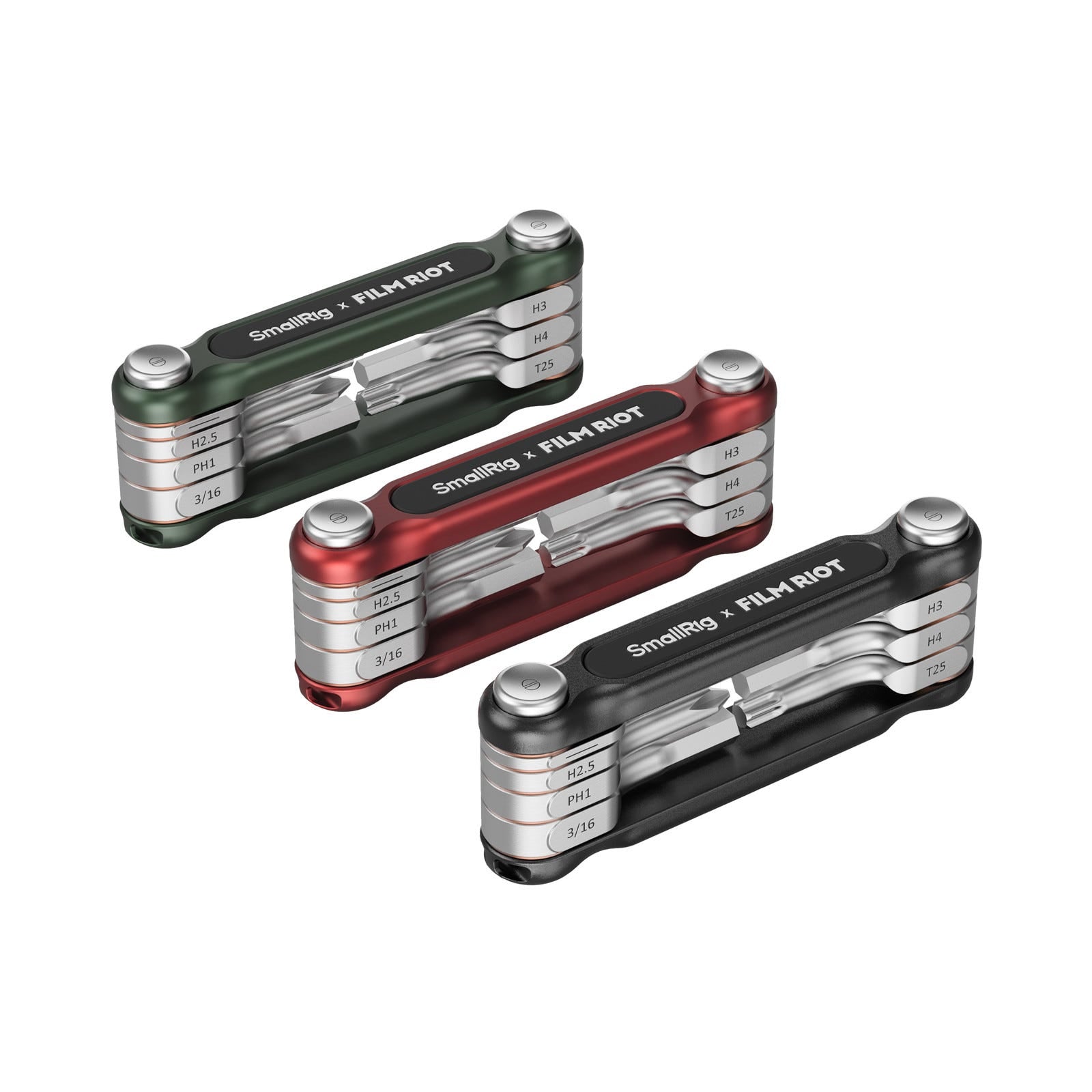 SmallRig x FILM RIOT 7-in-1 Folding Wrench Set with Multi Angle - Green