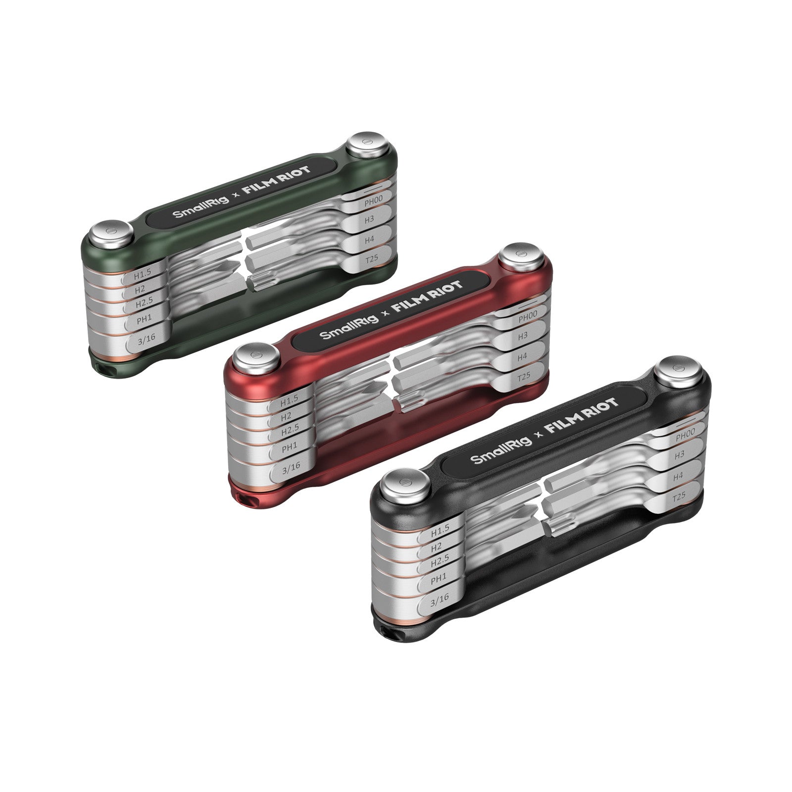  SmallRig x FILM RIOT 10-in-1 Folding Wrench Set with Multi Angle - Black 