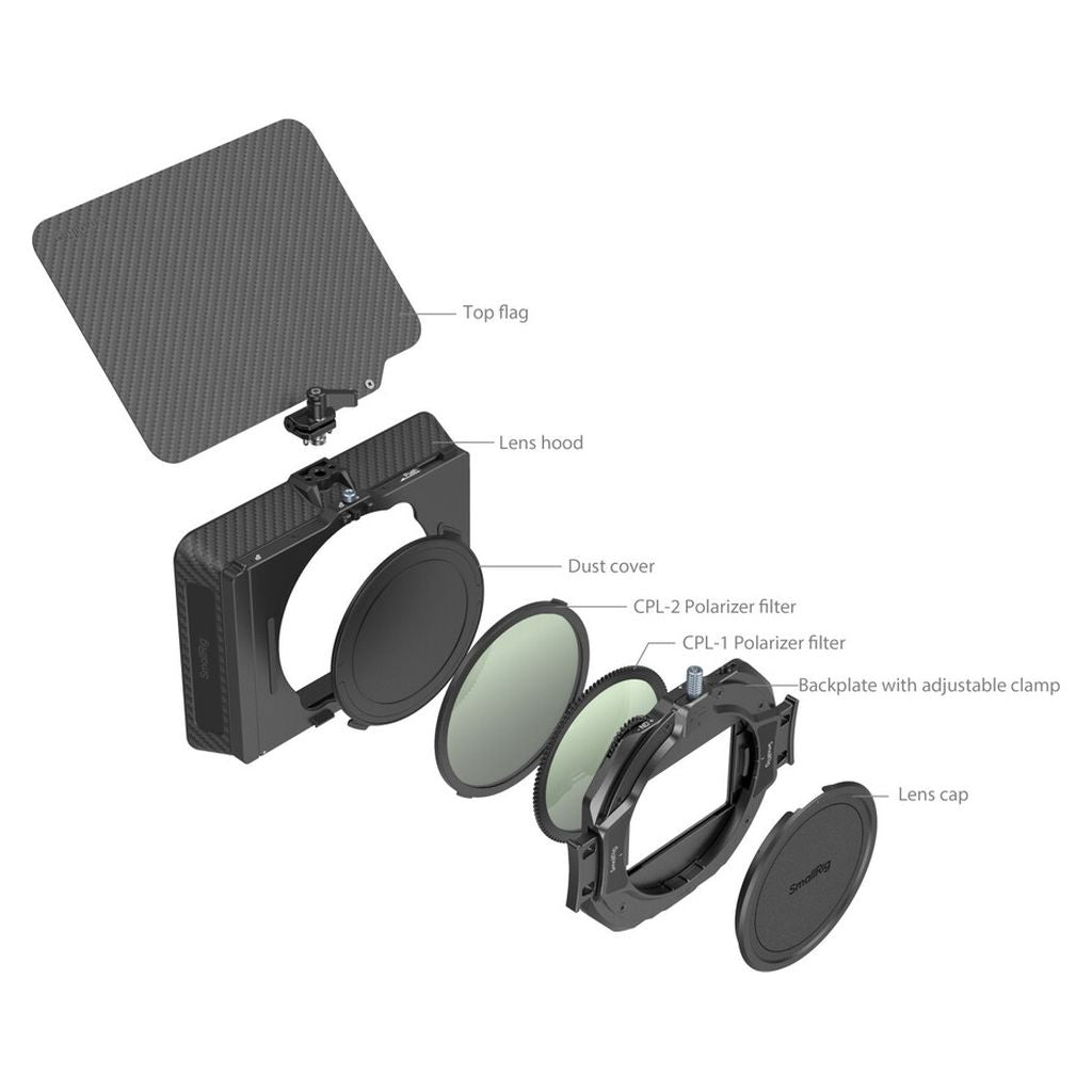 Open Box SmallRig Matte Box w/ Adjustable Clamp & VND Kit 4411