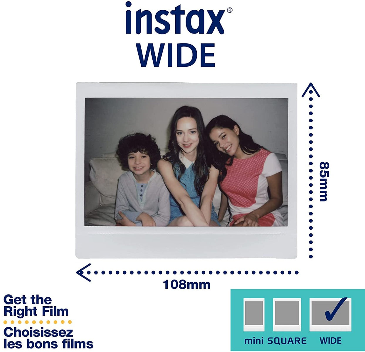 Fujifilm INSTAX WIDE Monochrome Film - 10 Pack