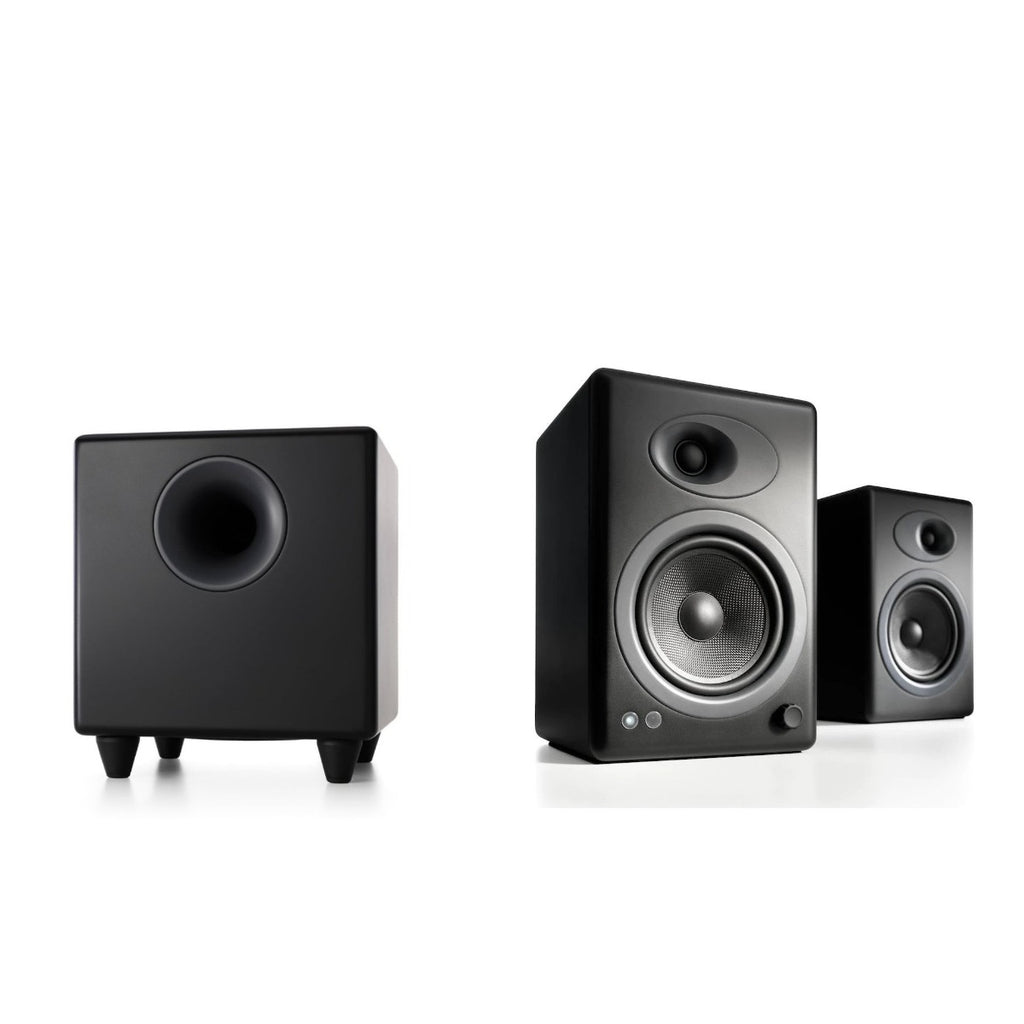 Audioengine A5+ Powered Bookshelf Speakers with S8 Subwoofer (Black)