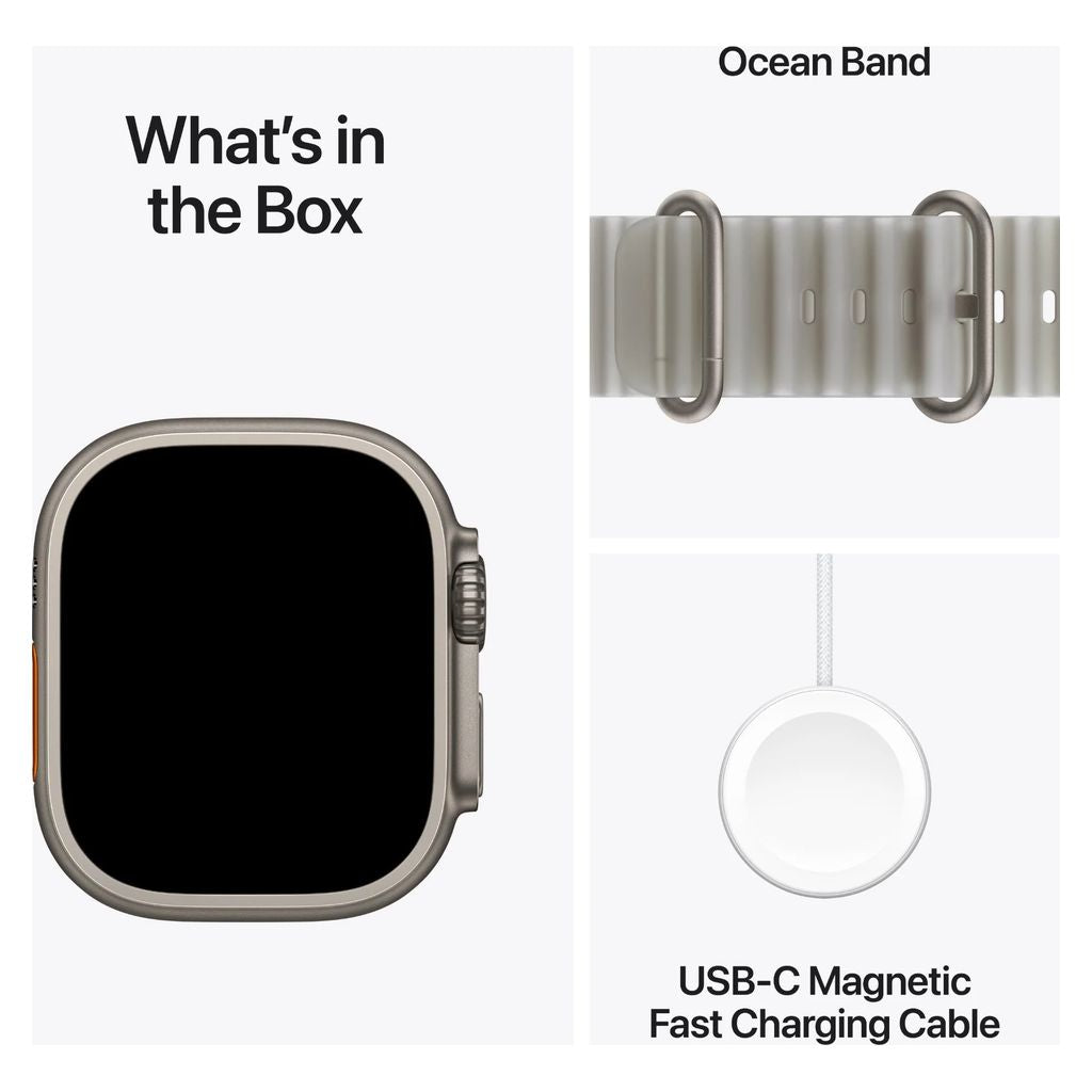 Apple Watch Ultra 4 49mm Natural Titanium Case GPS + Cellular Ocean Band