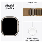 Apple Watch Ultra 4 49mm Natural Titanium GPS + Cellular Desert Alpine Loop (L)