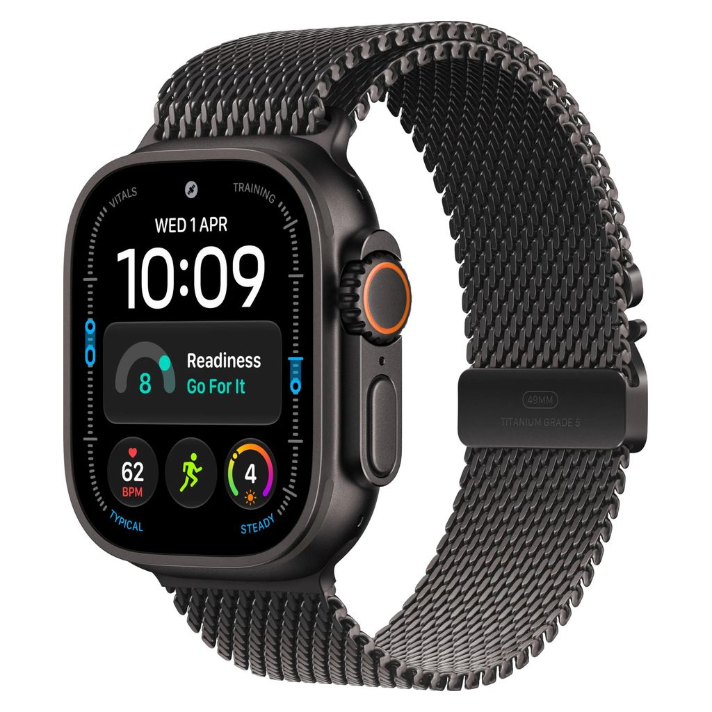 Apple Watch Ultra 4 49mm Black Titanium Case GPS + Cellular Milanese Loop (L)