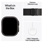 Apple Watch Ultra 4 49mm Black Titanium Case GPS + Cellular Milanese Loop (L)