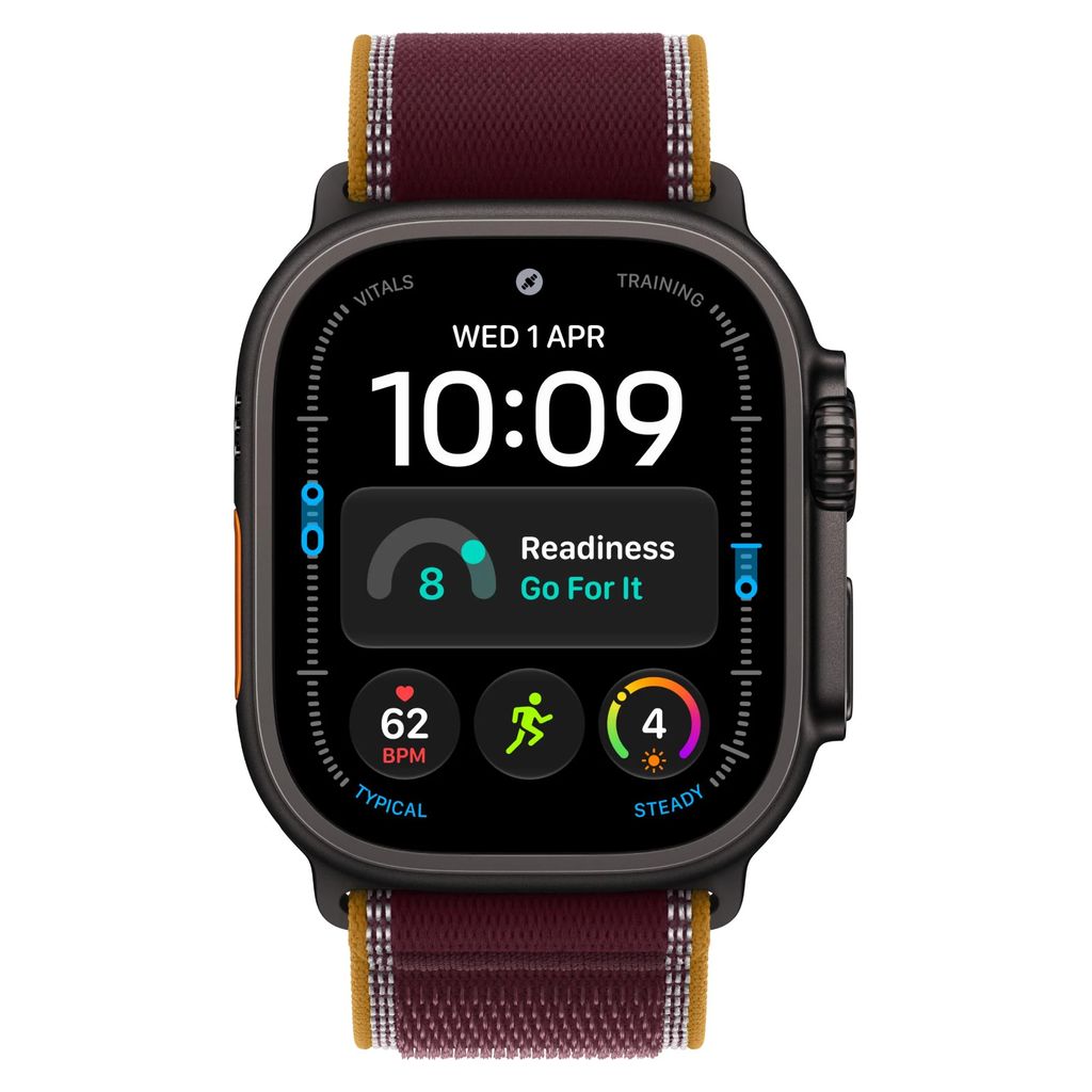 Apple Watch Ultra 4 49mm Black Titanium GPS + Cellular Burgundy Trail Loop (M/L)