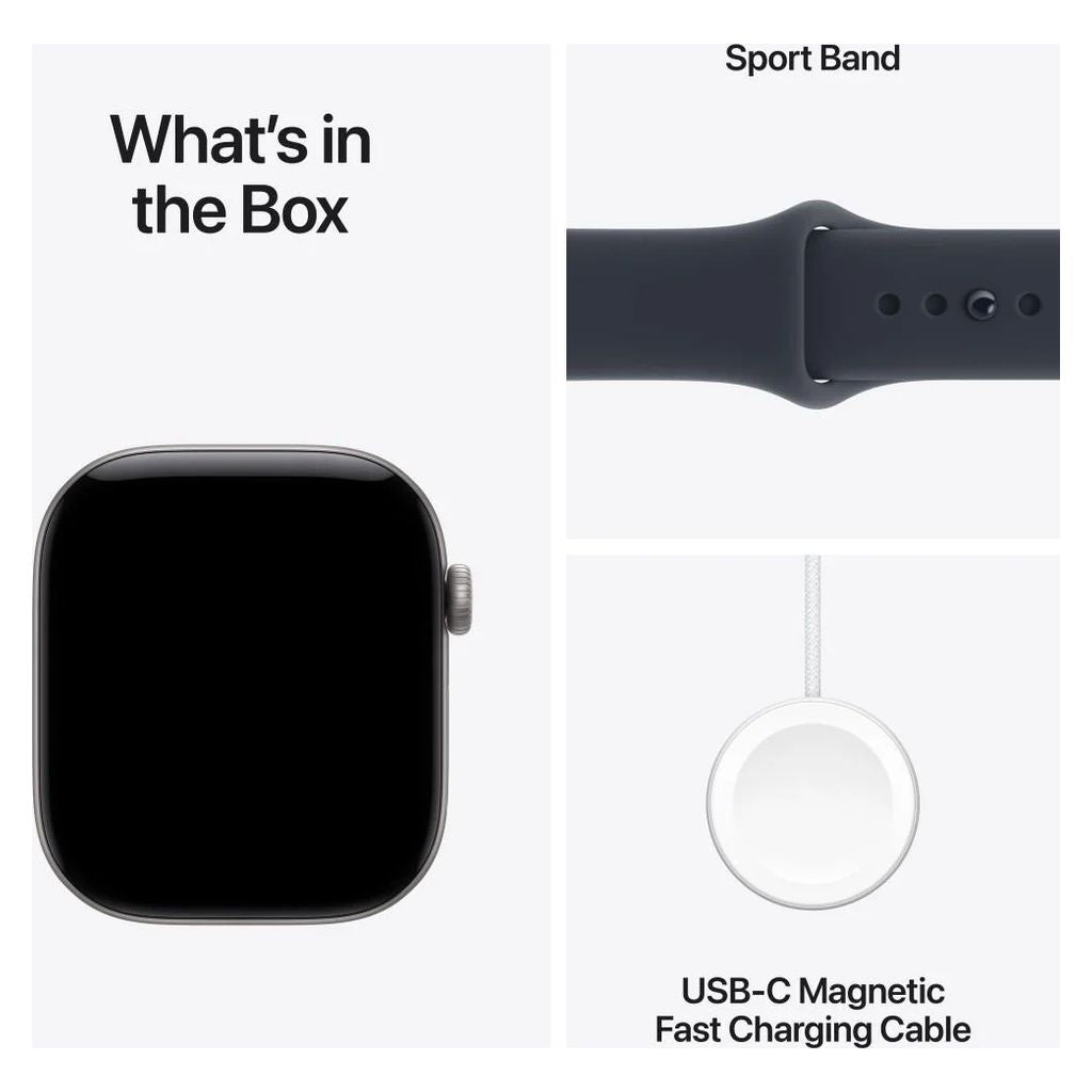 Apple Watch Series 12 46mm Space Grey Aluminium GPS Navy Blue Sport Band (S/M)