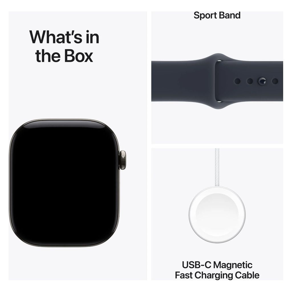 Apple Watch Series 12 46mm Natural Titanium Case GPS + Cellular Sport Band (M/L)