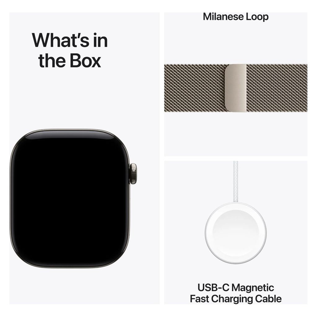 Apple Watch Series 12 46mm Natural Titanium GPS + Cellular Milanese Loop (M/L)