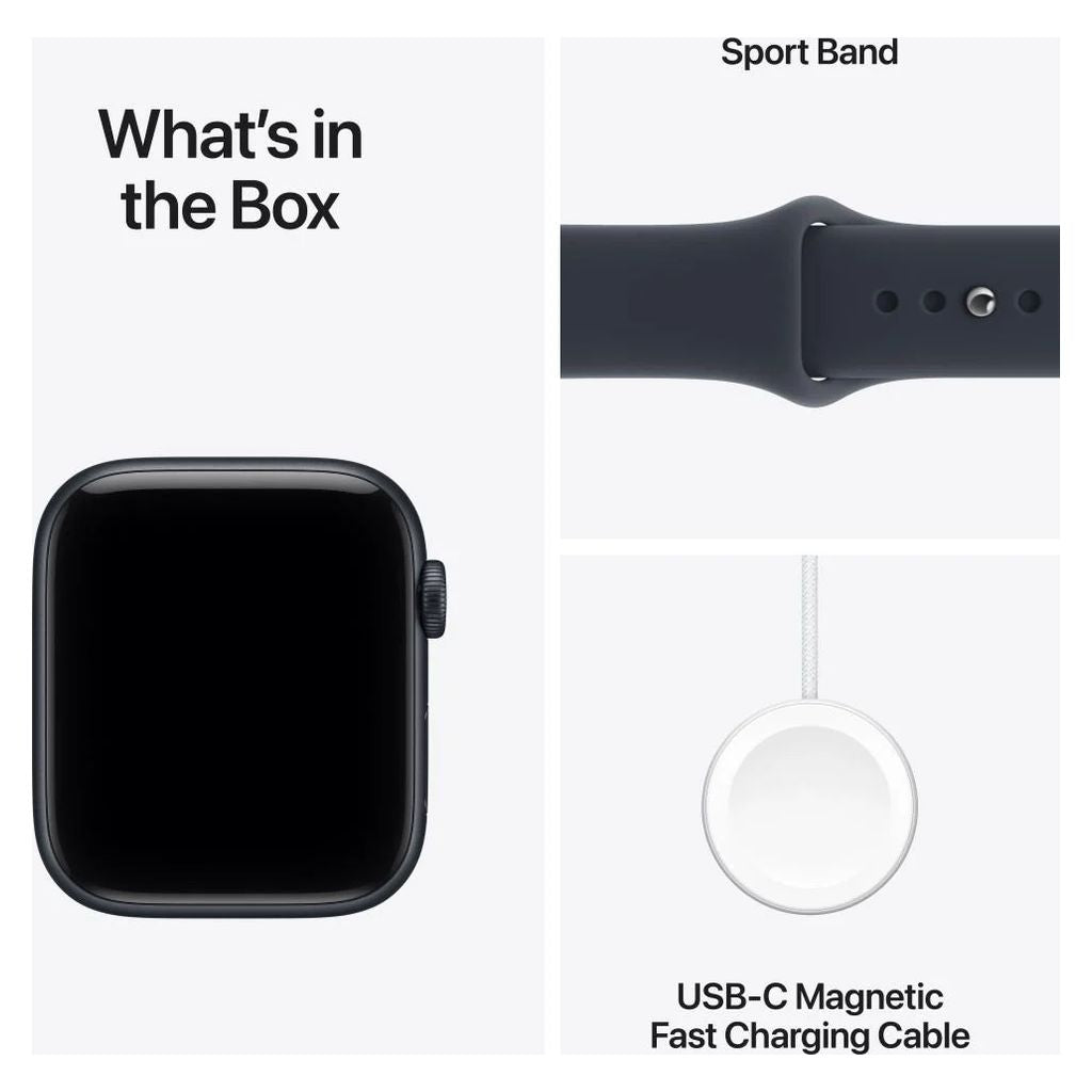 Apple Watch SE 3 44mm Midnight Aluminium Case GPS Navy Blue Sport Band (M/L)
