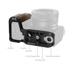 SmallRig L-Shape Mount Plate with Wooden Handle for Sony ZV-E10 II 4864 