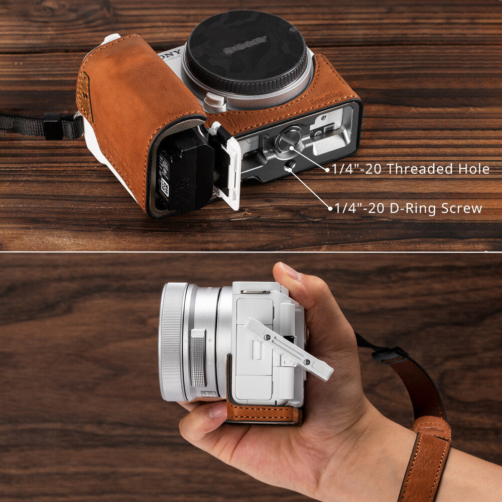 SmallRig Leather Case Kit for Sony ZV-E10 II (Brown) 4889 