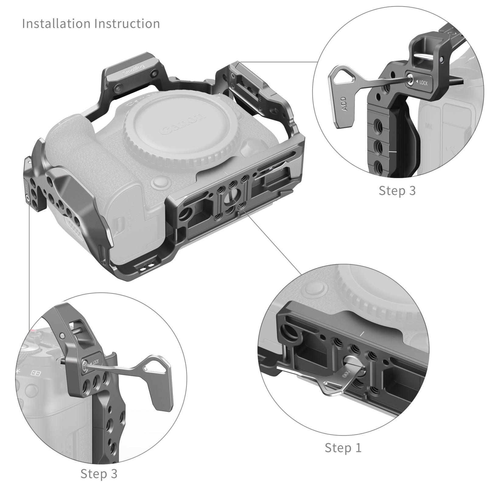 SmallRig HawkLock Quick Release Cage for Canon R5 Mark II 