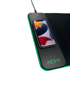 Keimi 15W Wireless Charging Extended Mouse Pad with RGB 
