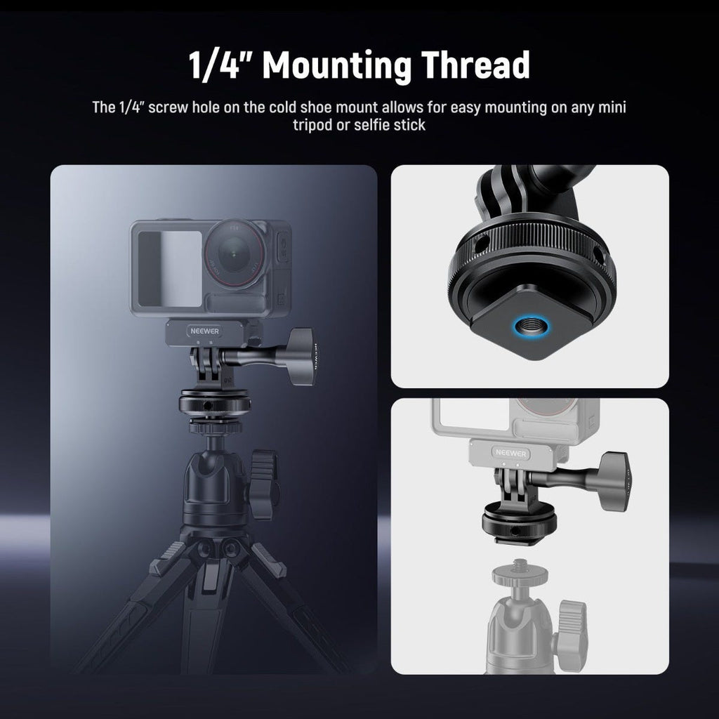 NEEWER GP-63 Action Camera Cold Shoe Mount Adapter
