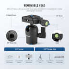 NEEWER TP09 Mini Carbon Fiber Tripod with Ball Head
