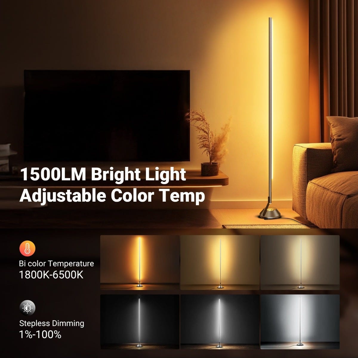 NEEWER NF01 Smart LED Floor Lamp with Voice Control