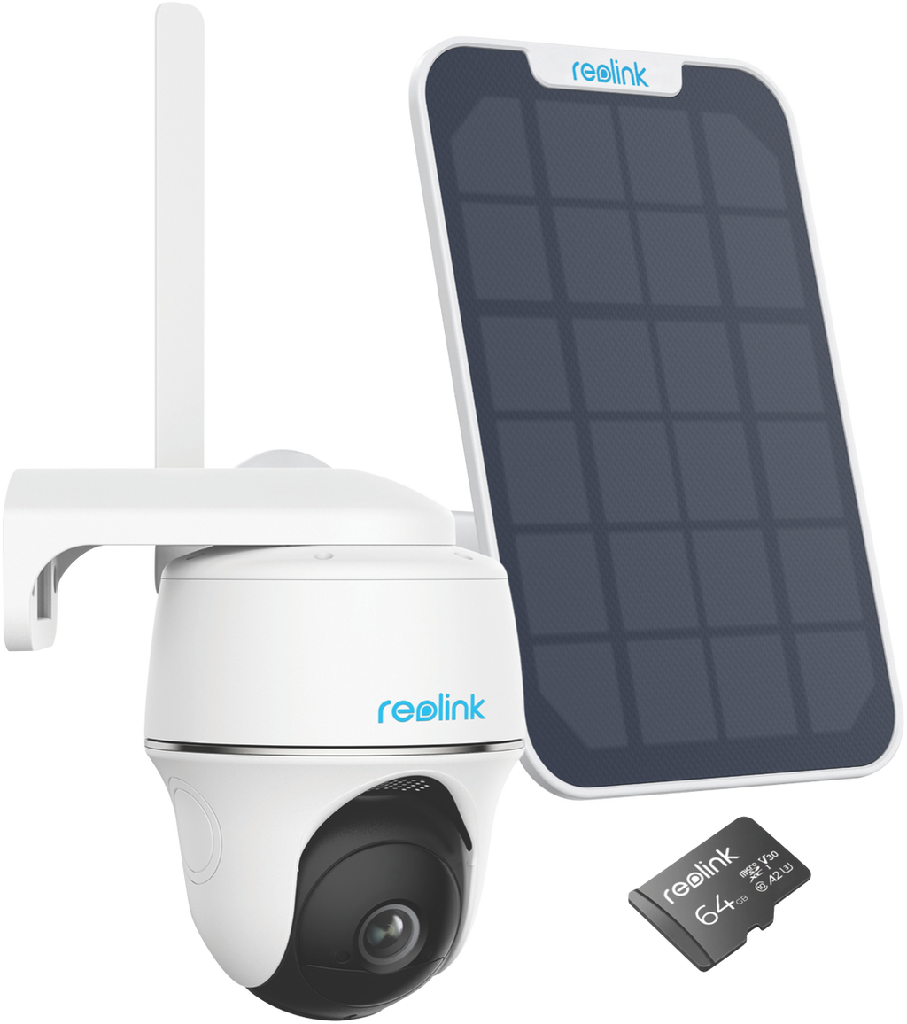 Reolink Go PT Plus 2K 4G LTE Security Camera (Solar Panel, 64GB SD Card)