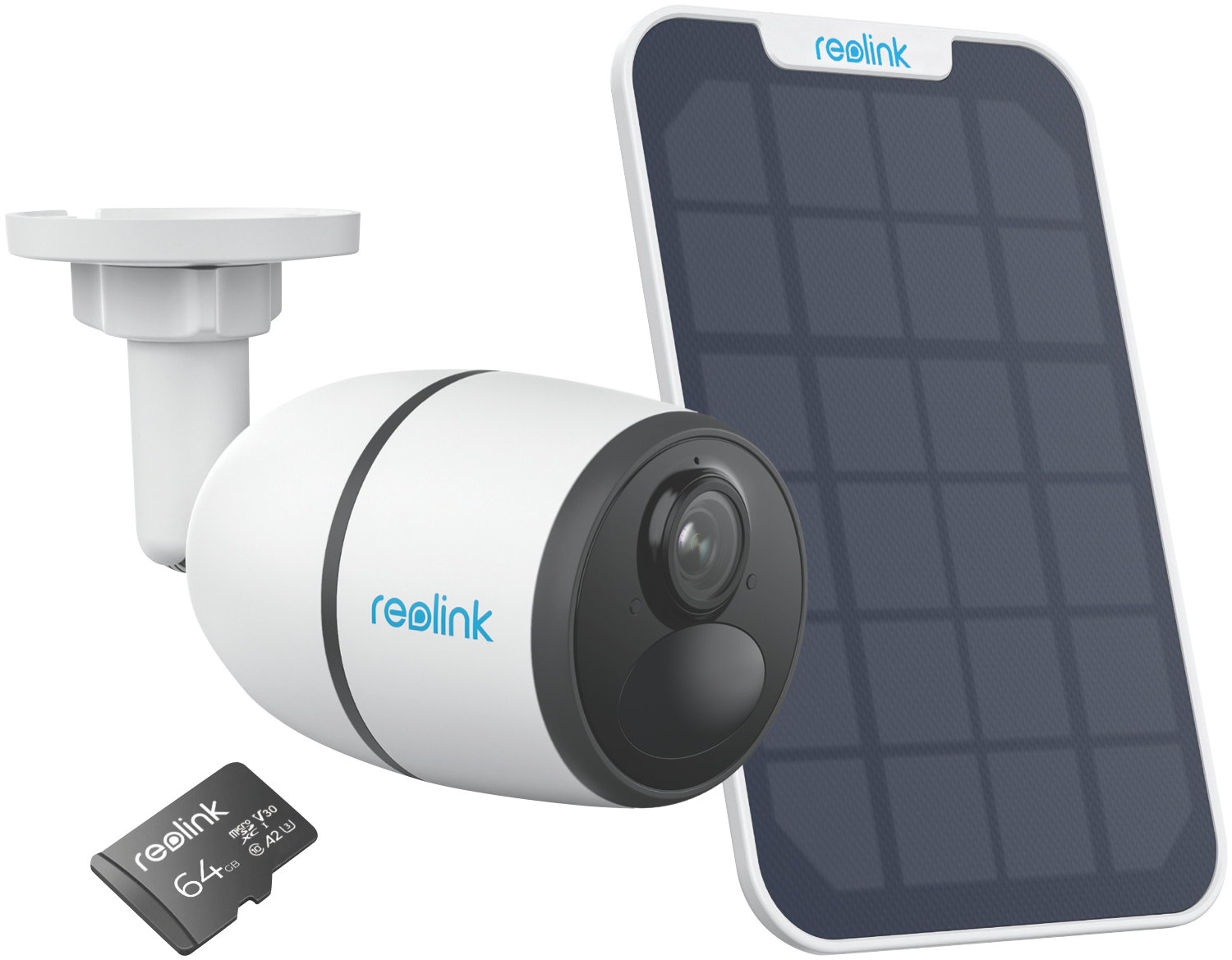 Reolink Go Plus 2K 4G LTE Wireless Security Camera (Solar Panel, 64GB SD Card)