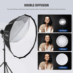 NEEWER 120cm Deep Parabolic Quick Release Softbox with Honeycomb Grid