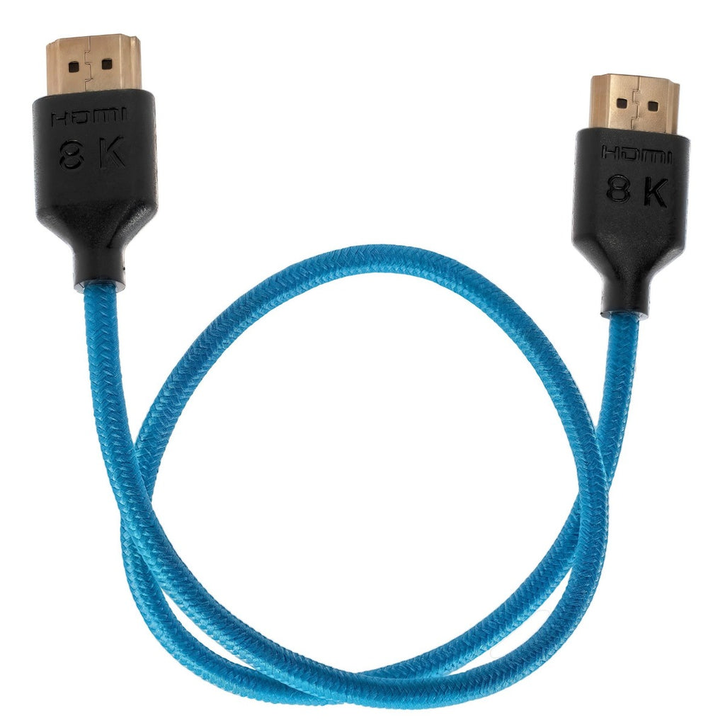 Kondor Blue 8K HDMI 2.1 - 43cm Braided Cable for on Camera Monitors