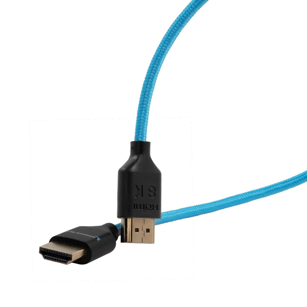 Kondor Blue 8K HDMI 2.1 - 43cm Braided Cable for on Camera Monitors