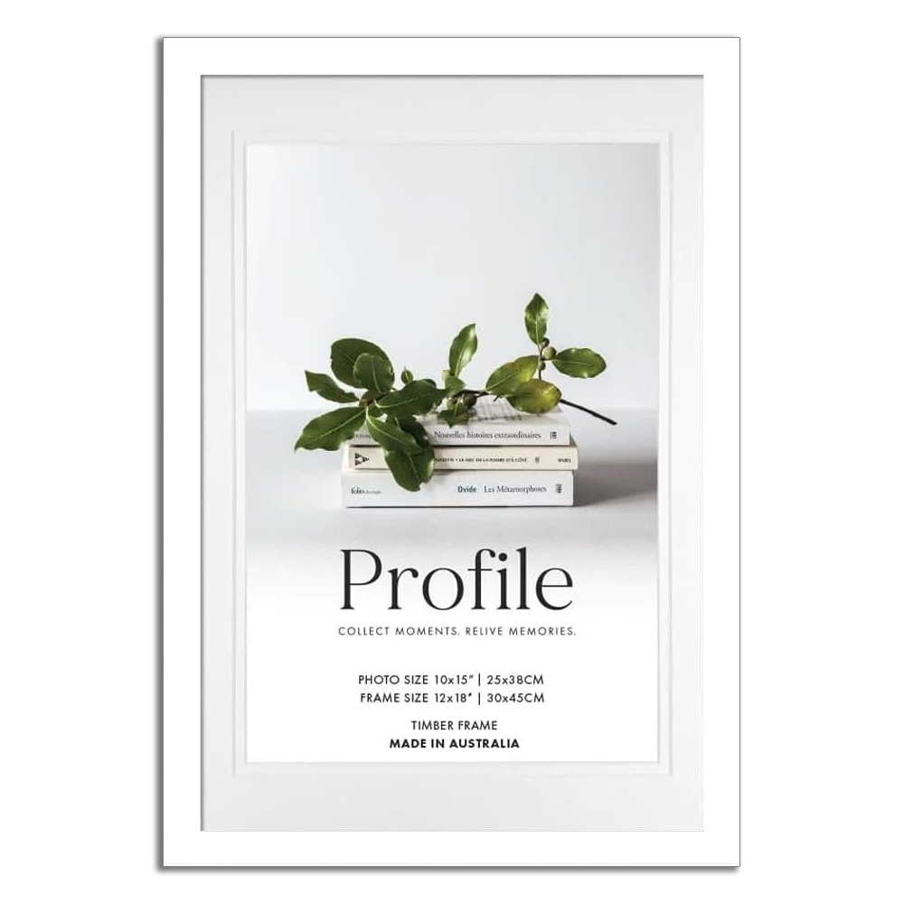 Profile - Elegant Deluxe 12x18/10x15 Photo Frame - White