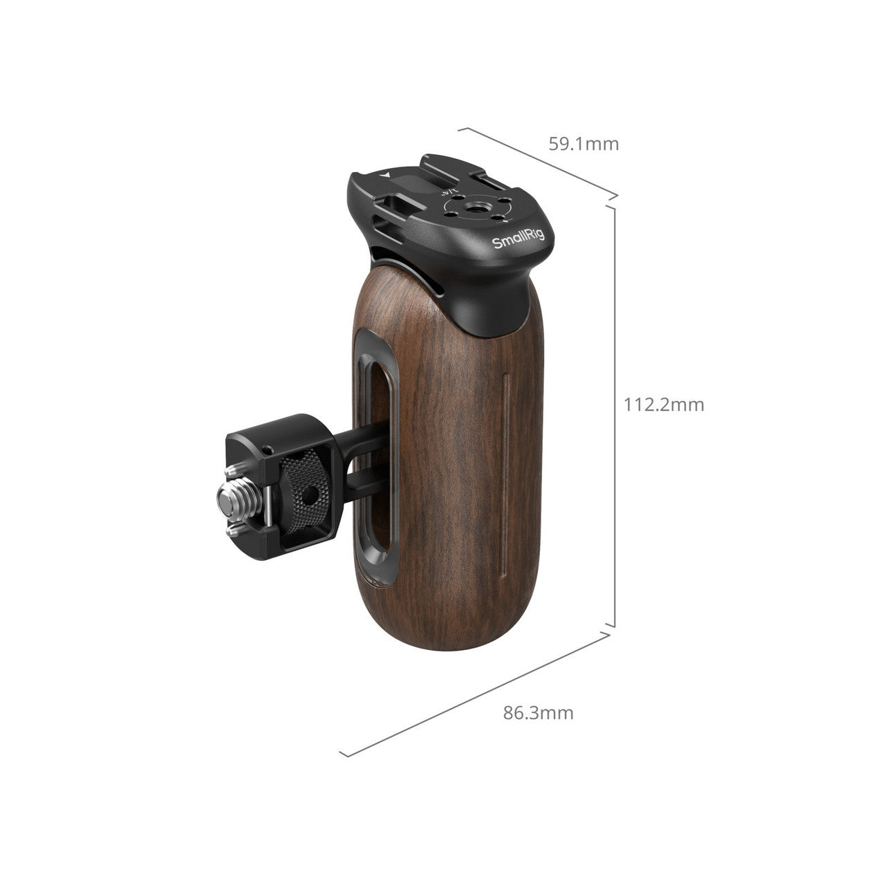SmallRig Wooden Side Handle with Two-in-One Locating Screw 5238