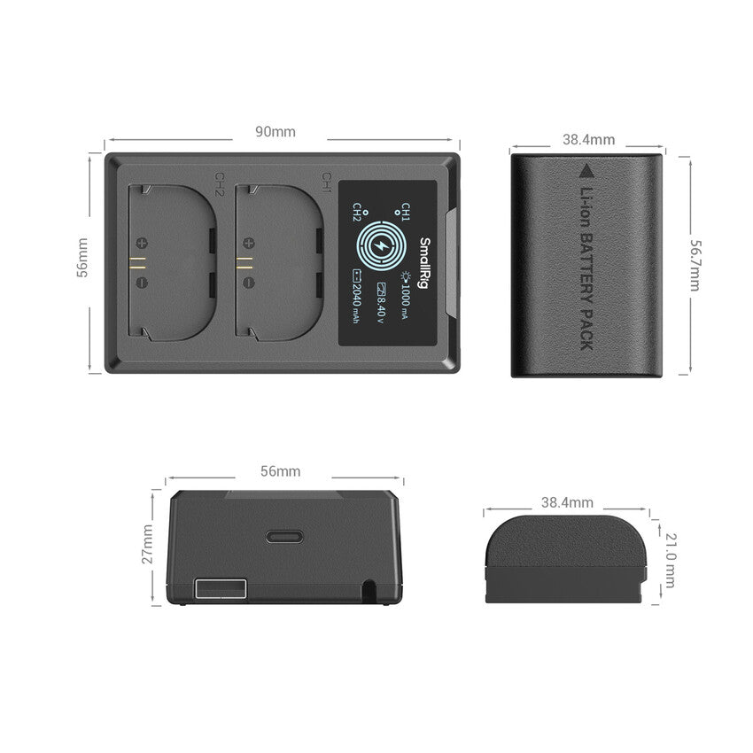 SmallRig Camera Battery and Charger Kit for Canon LP-E6P 5409