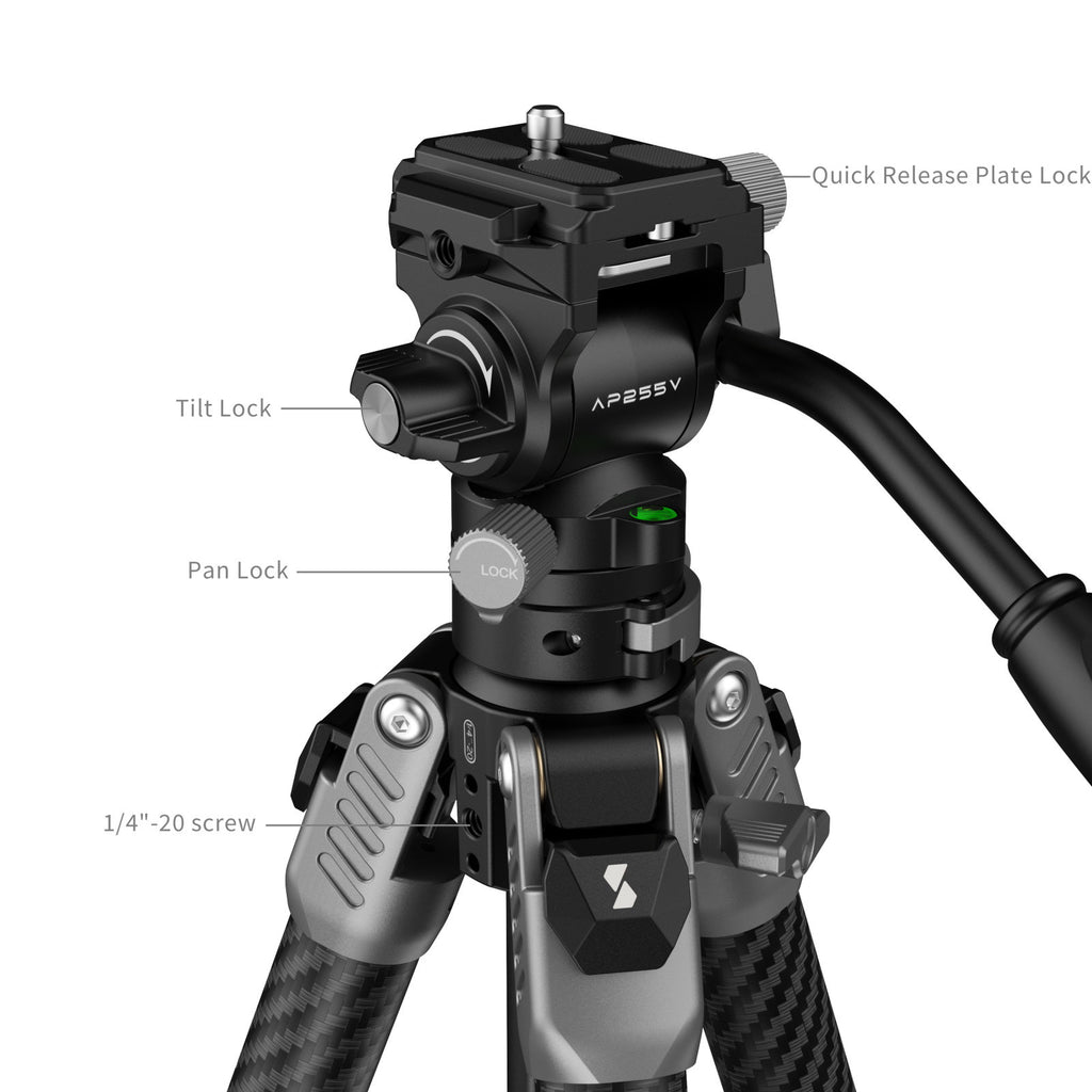 SmallRig Portable Video Carbon Fiber Tripod AP255Pro 5477 