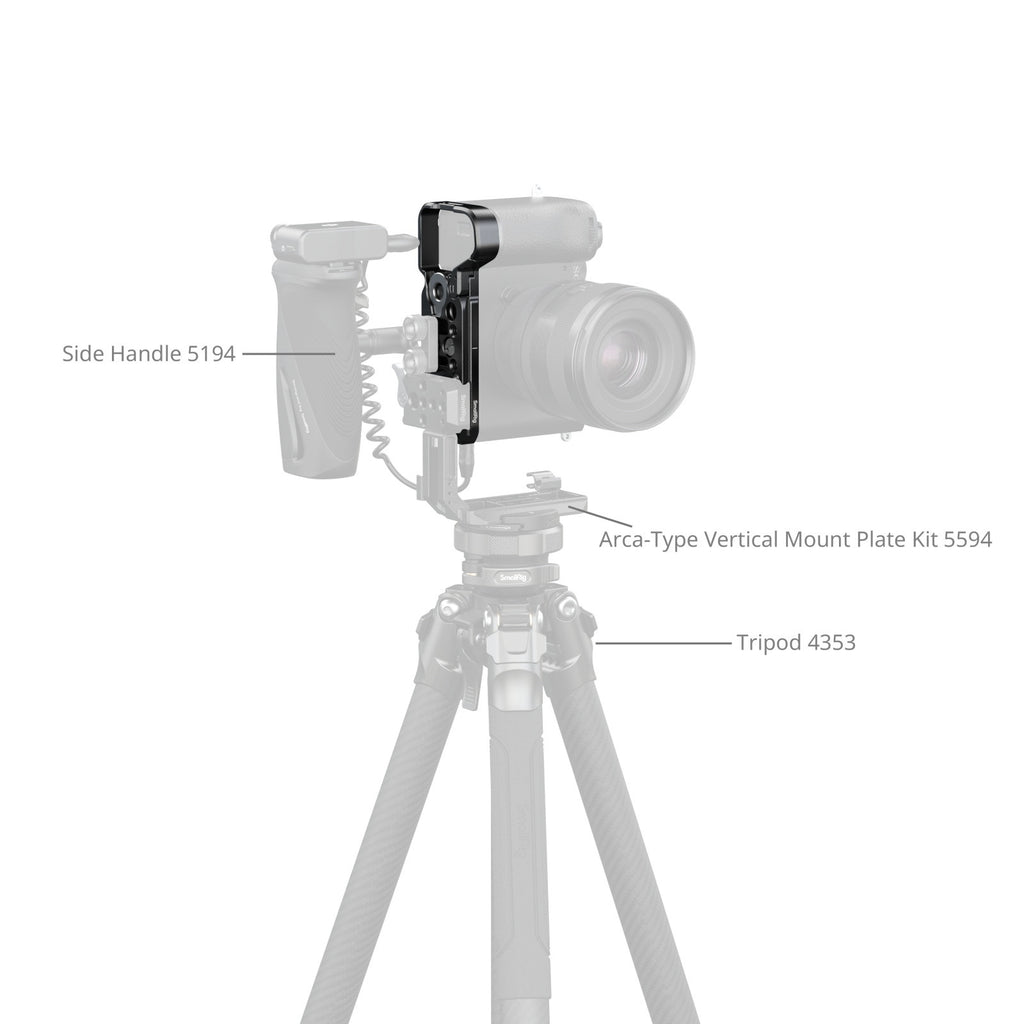 SmallRig Baseplate with Airtag Slot for Sony Alpha 7C II / Alpha 7CR (Black) 5481