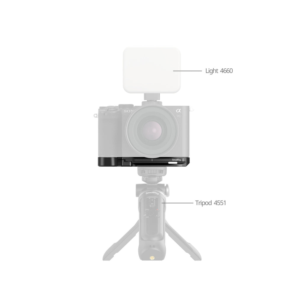 SmallRig Baseplate with Airtag Slot for Sony Alpha 7C II / Alpha 7CR (Black) 5481