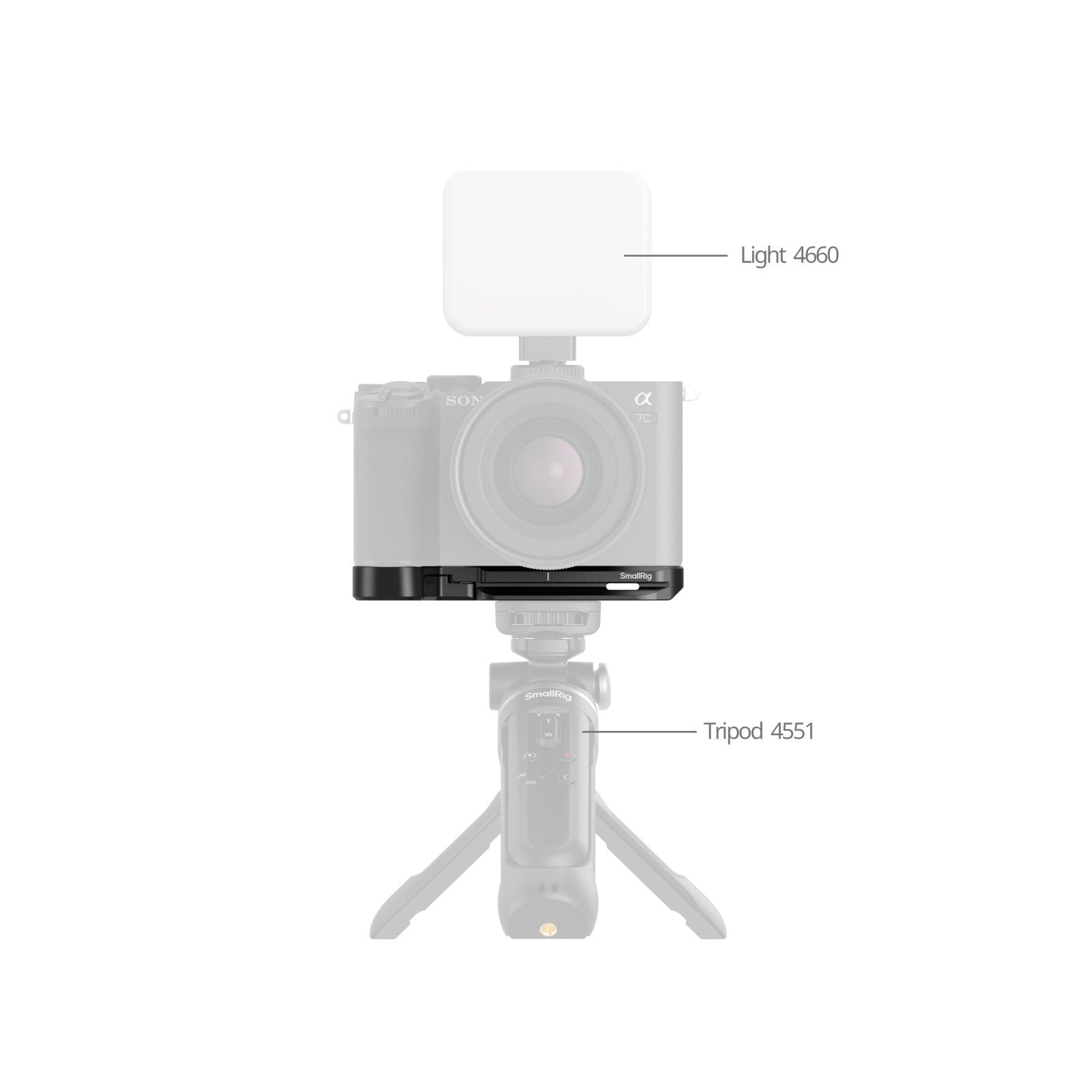 SmallRig Baseplate with Airtag Slot for Sony Alpha 7C II / Alpha 7CR (Black) 5481