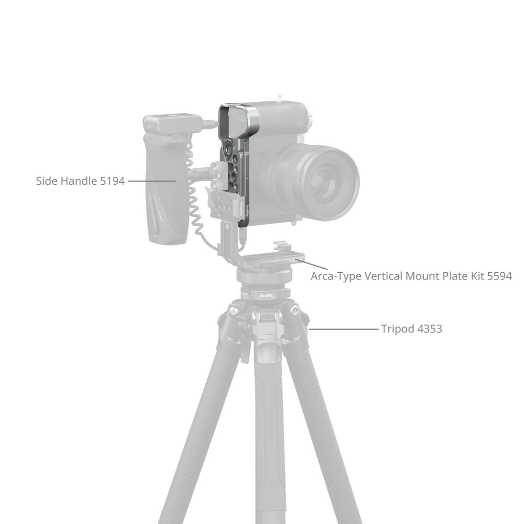 SmallRig Baseplate with Airtag Slot for Sony Alpha 7C II / Alpha 7CR (Silver) 5482