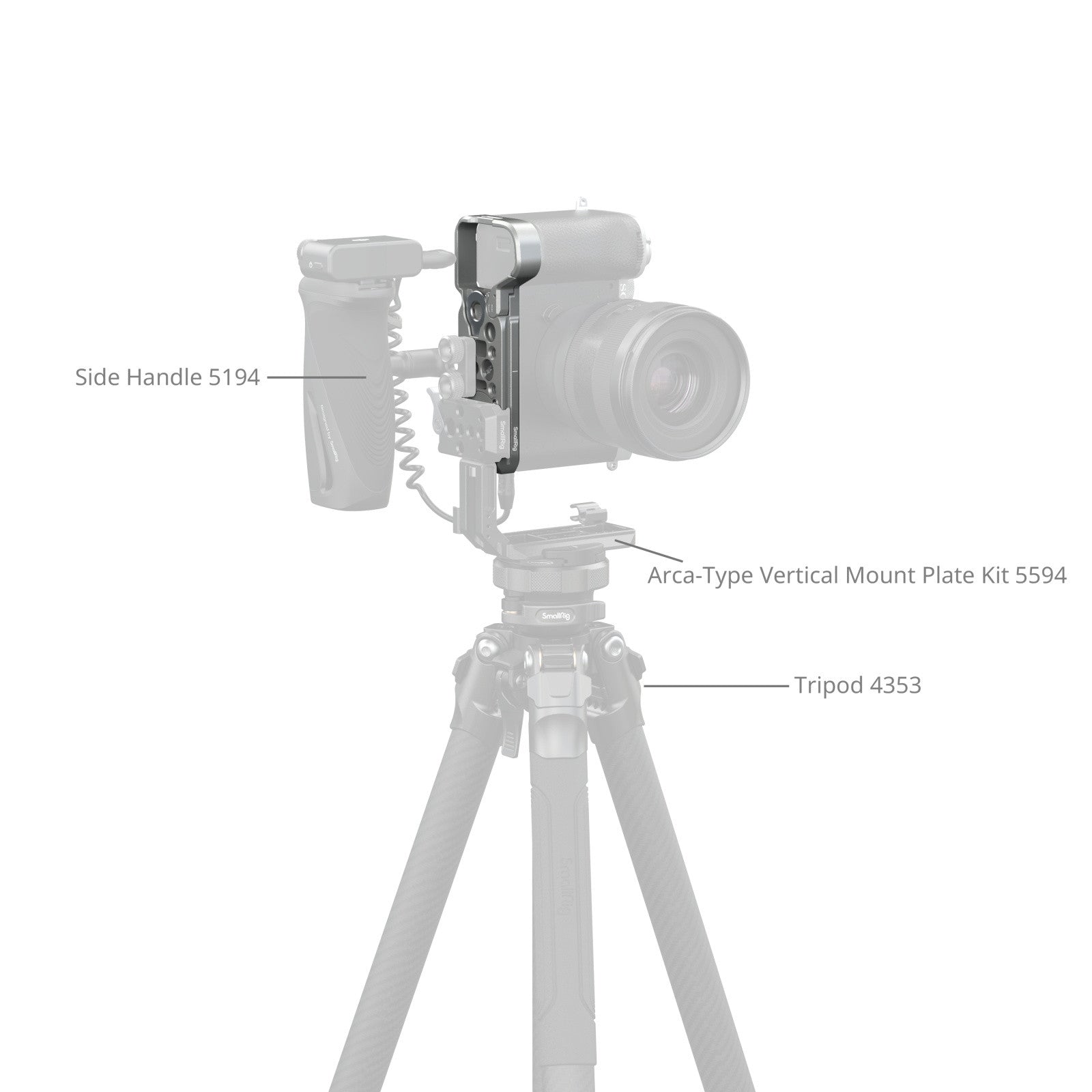 SmallRig Baseplate with Airtag Slot for Sony Alpha 7C II / Alpha 7CR (Silver) 5482