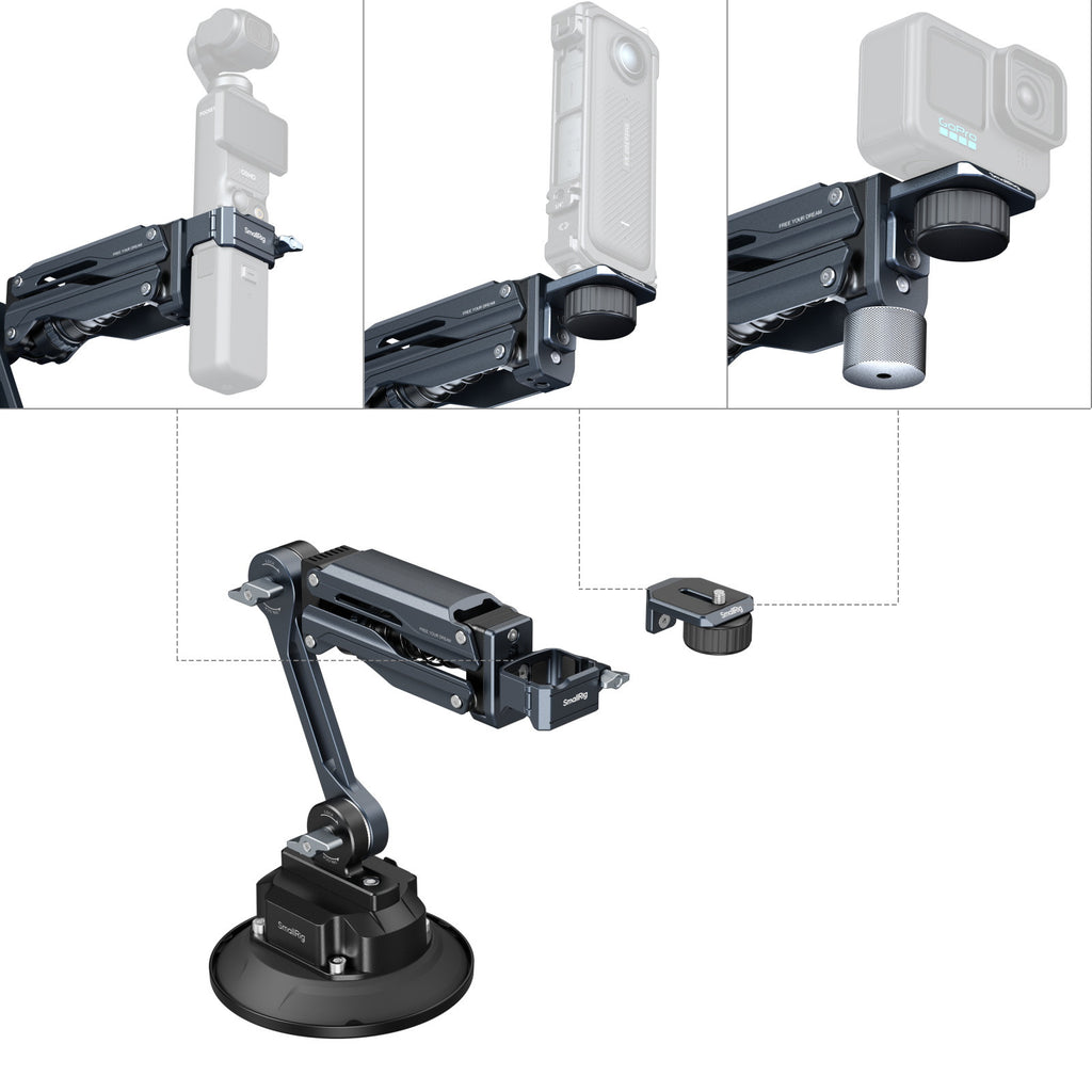 SmallRig Shock Absorber Support with Electronic Suction Cup for DJI Osmo