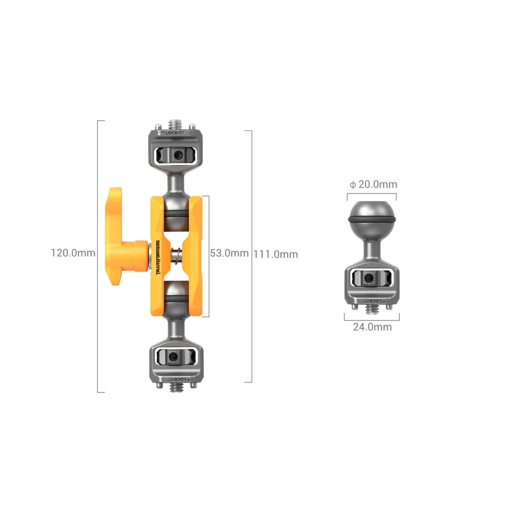 SmallRig Magic Arm Support with Dual Ball Heads (1/4-20 Screws) (BumbleBee Edition) 