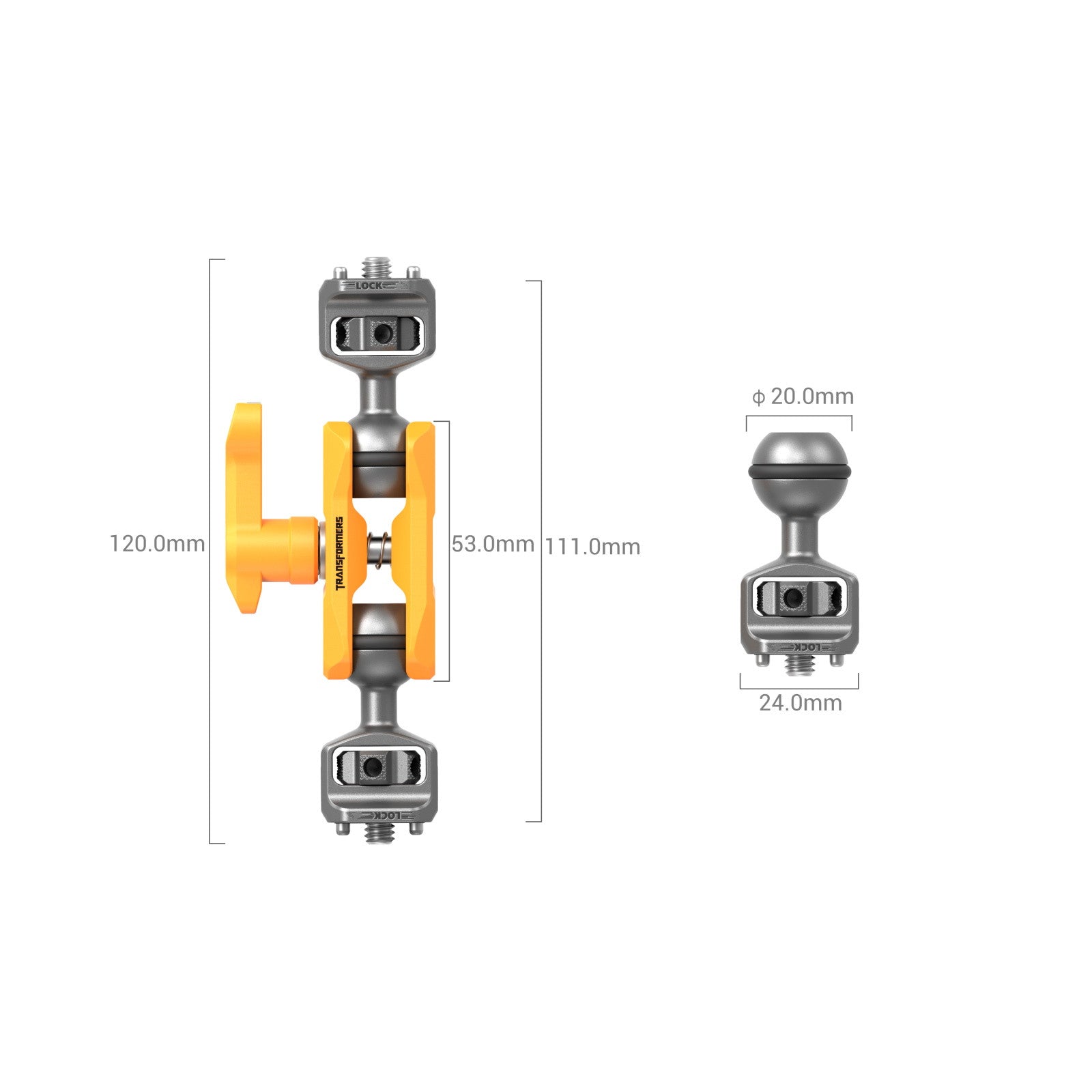SmallRig Magic Arm Support with Dual Ball Heads (1/4-20 Screws) (BumbleBee Edition) 