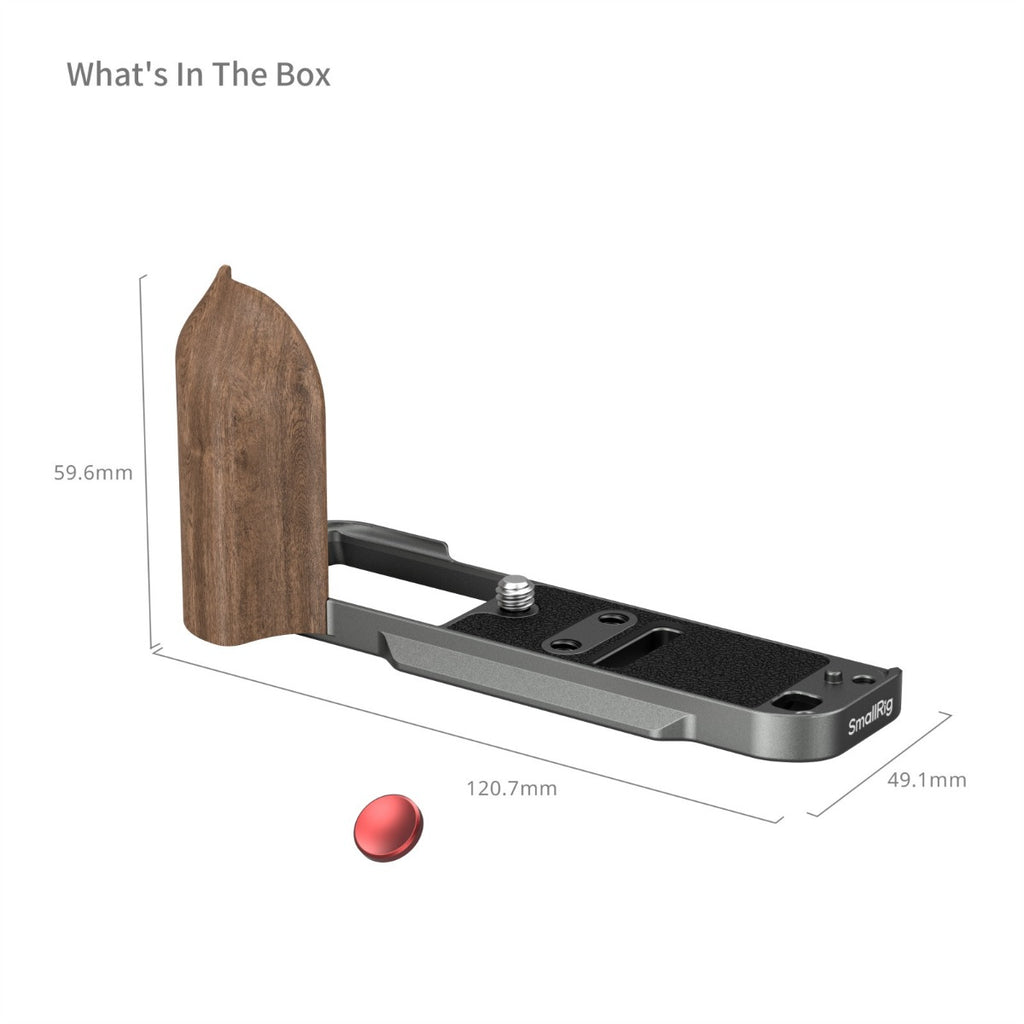 SmallRig L-Shaped Mount Plate with Wooden Handle 5668 
