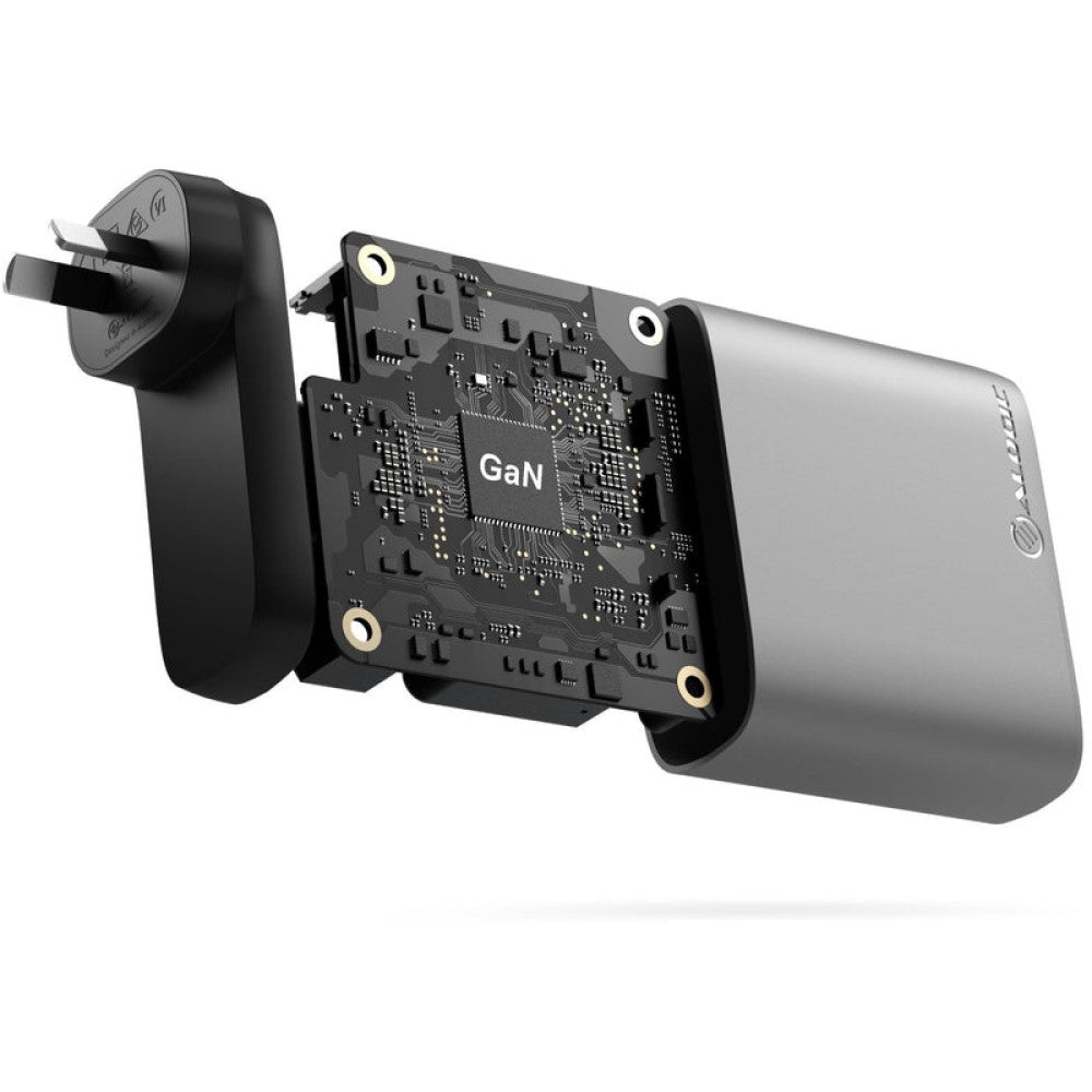 ALOGIC Rapid Power 2 Port 68W GaN Charger - Space Grey 