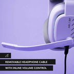 Logitech G ASTRO A10 Gen 2 Wired Gaming Headset for PC (Lilac)