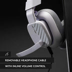 Logitech G ASTRO A10 Gen 2 Wired Gaming Headset for PC (Grey)