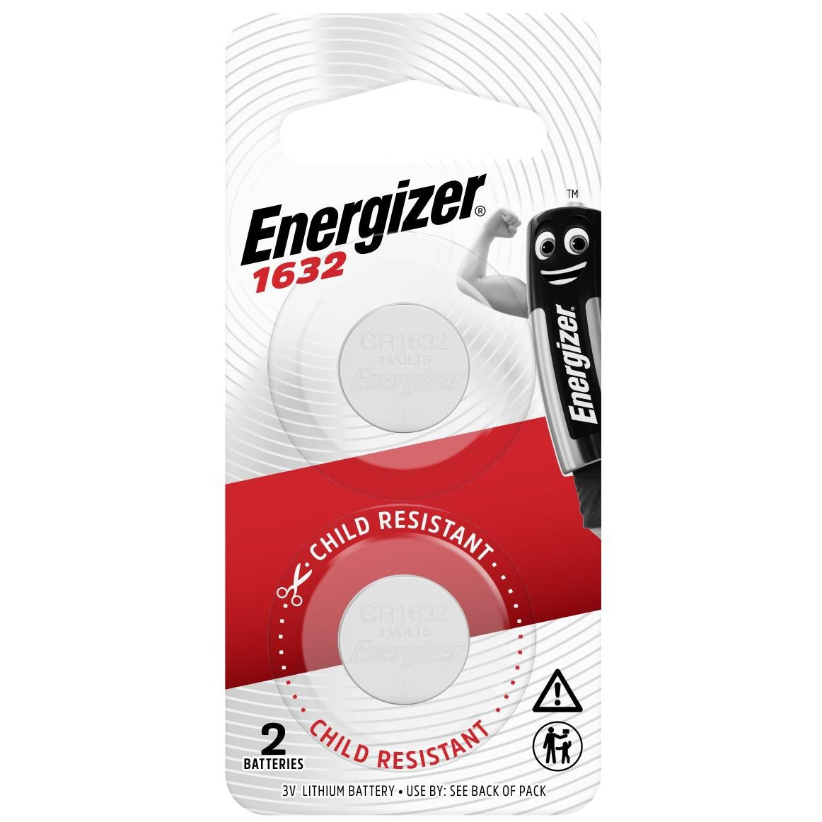 Energizer CR1632 3V Batteries (2 Pack)