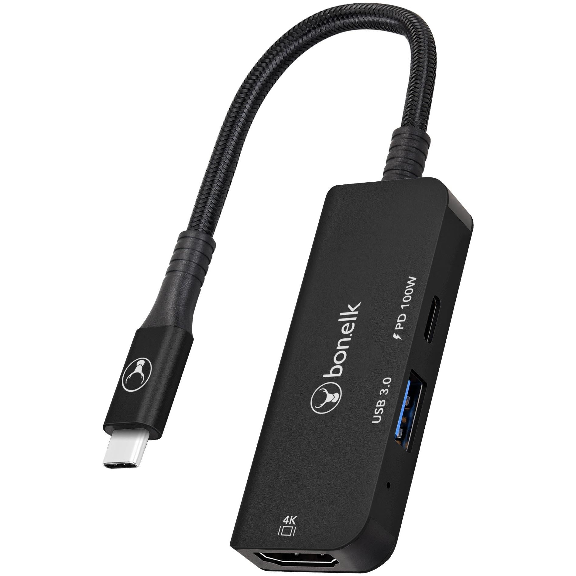 Bonelk Long-Life 3in1 Multiport Hub (Black)