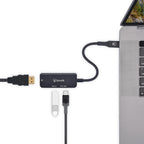 Bonelk Long-Life 3in1 Multiport Hub (Black)
