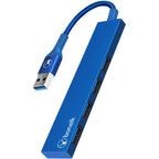 Bonelk Long-Life USB-A to 4 Port USB 3.0 Slim Hub (Blue)