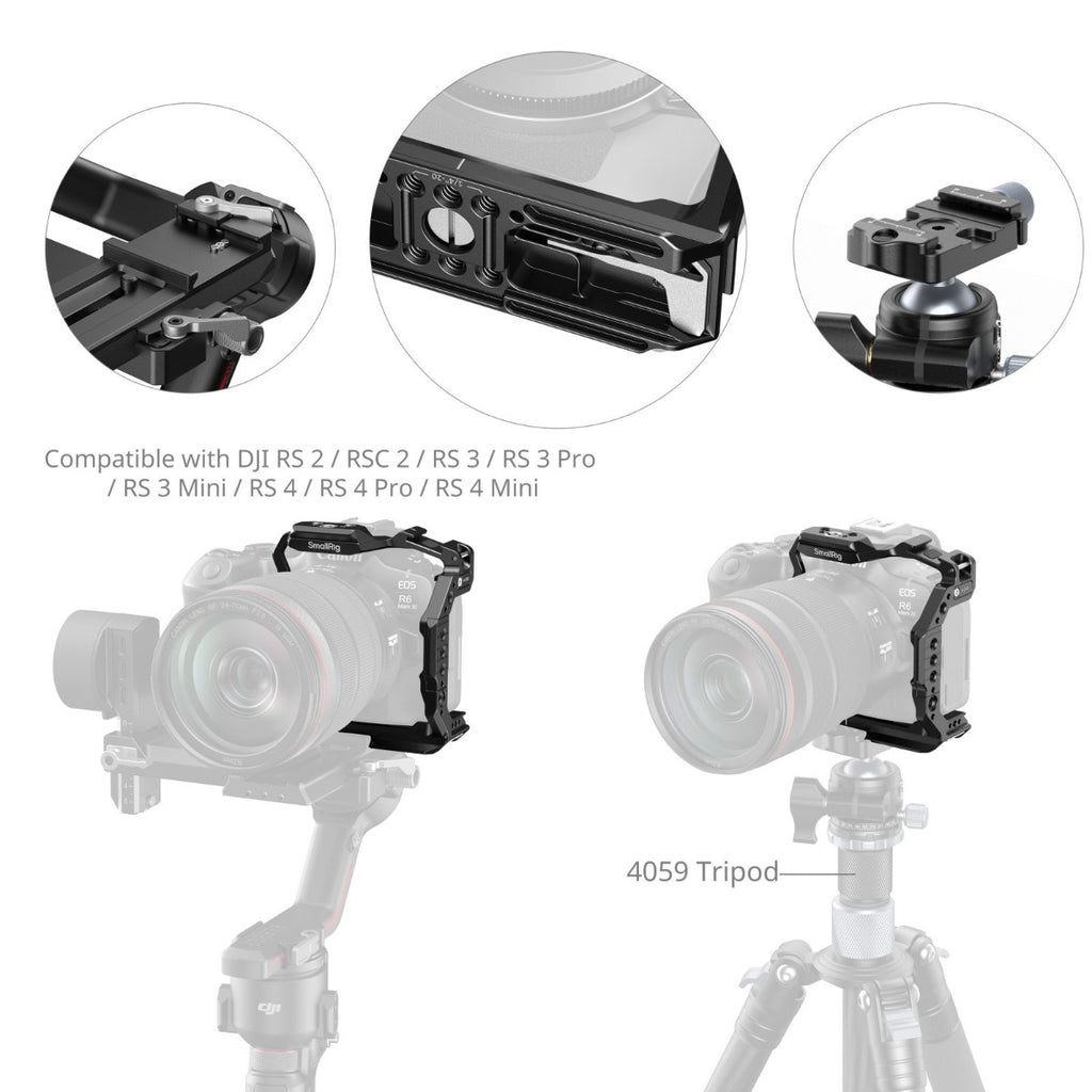 SmallRig "HawkLock" Quick Release Half Cage for Canon EOS R6 Mark III / R6 Mark II / R5 Mark II 5953
